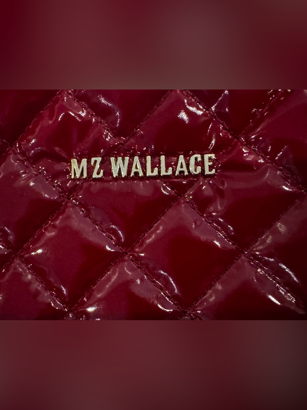 MZ WALLACE BACKPACK—Quilted “Cranberry Lacquer” with leather details - Picture 10 of 16